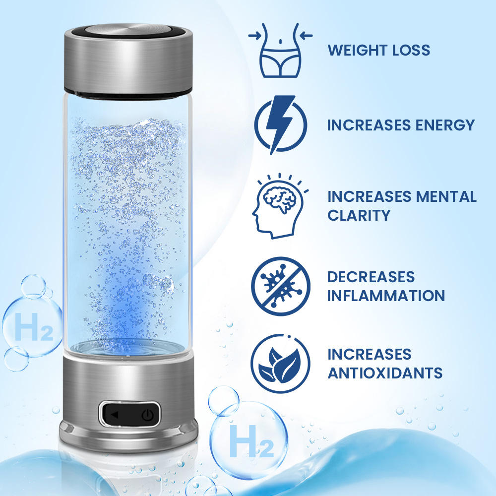 Biovital Hydrogen Water Bottle | SPE/PEM Technology for Health & Wellness