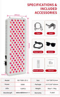 Biovital AD-T600 Pro Red Light Therapy Panel | 660nm & 850nm | 180W | With Accessories