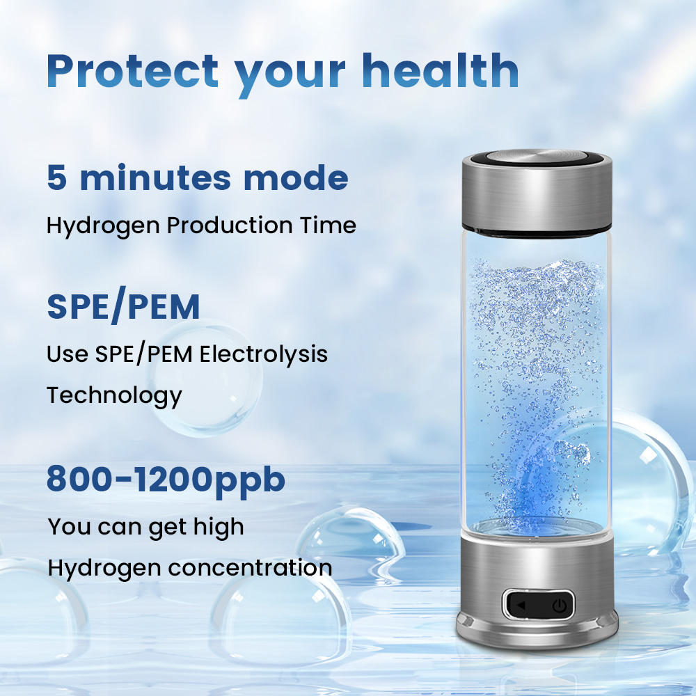 Biovital Hydrogen Water Bottle | SPE/PEM Technology for Health & Wellness